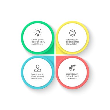 Infographic öğe yaprakları ile