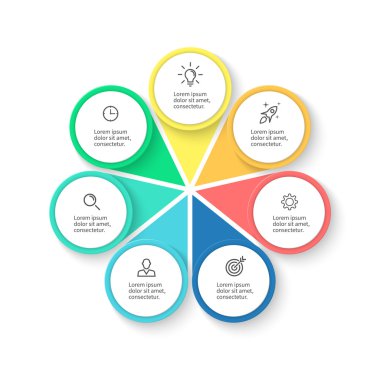Infographic öğe yaprakları ile