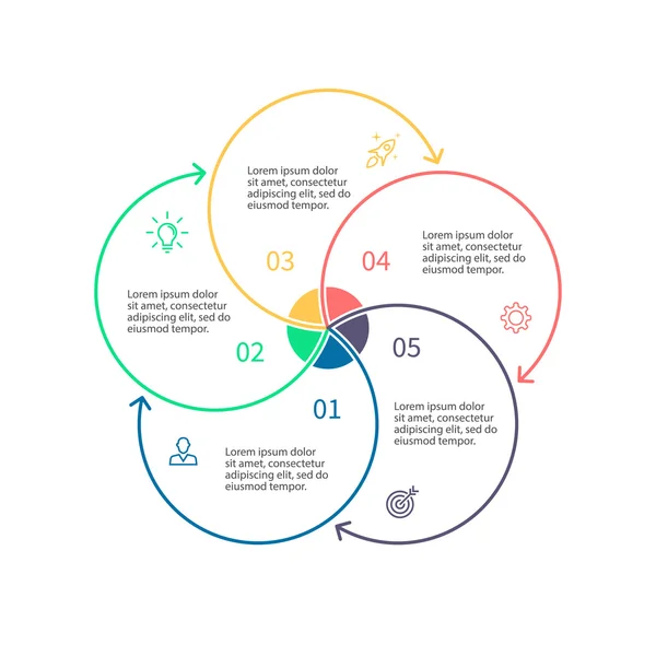 Overzicht infographic diagram — Stockvector