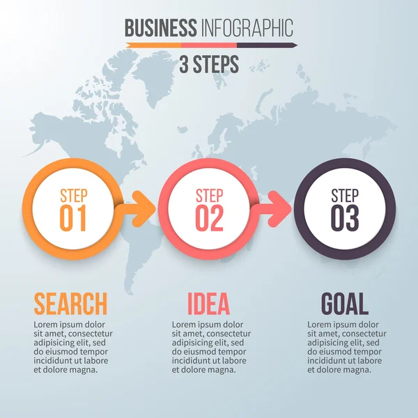 Three steps infographics. Vector design element. — Stock Vector