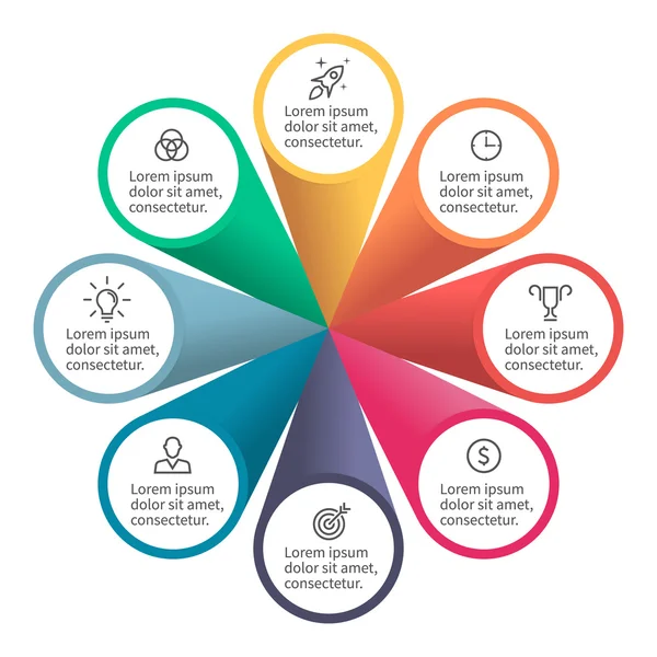 Infographic element met bloemblaadjes — Stockvector