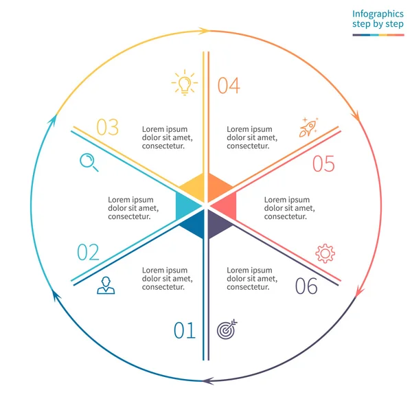 Esboço infográficos circulares . —  Vetores de Stock