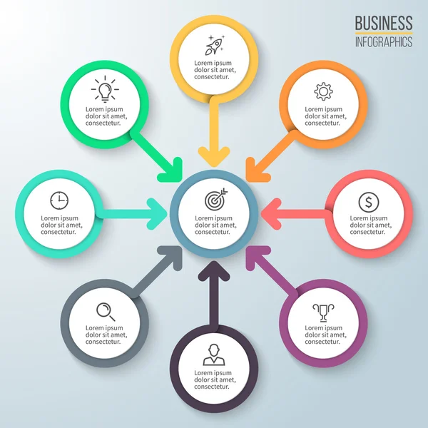 Инфографика бизнеса. Диаграмма для презентации . — стоковый вектор