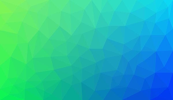 Gradiente verde azul fondo polígono abstracto — Vector de stock