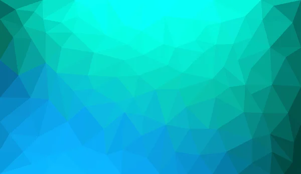 ブルー グリーン グラデーションの抽象的なポリゴン背景 — ストックベクタ