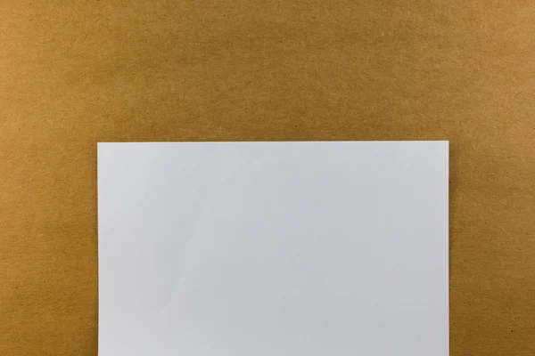 Carta bianca su carta legno sfondo texture vintage — Foto Stock