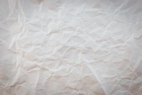 Bílá zmačkaný texturu pozadí papíru s viněty — Stock fotografie