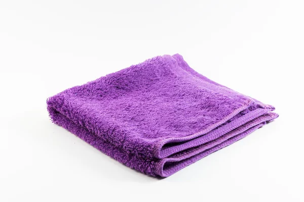 Purple towel handkerchief isolated on white background — Stock Photo, Image