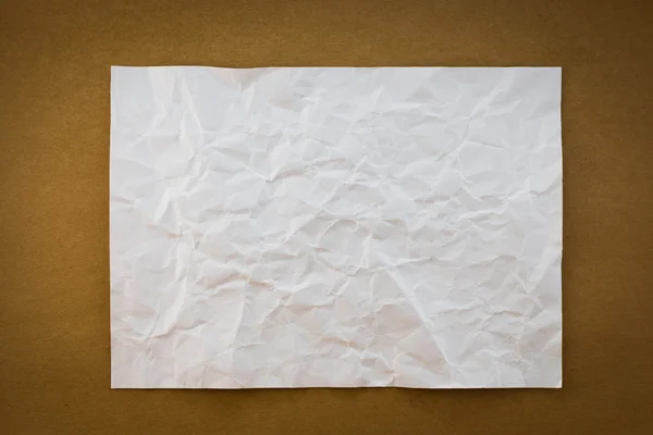 Bílá zmačkaný papír na dřevo papírové pozadí textura vinobraní st — Stock fotografie