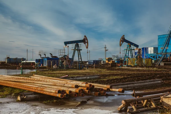 Oil pump rig energy industrial machine for petroleum — Stock Photo, Image