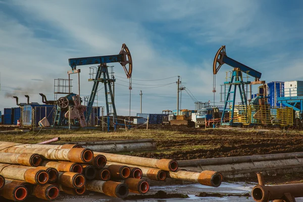 Oil pump rig energy industrial machine for petroleum — Stock Photo, Image