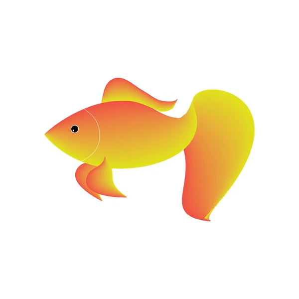 Räkna en guld fisk. — Stock vektor