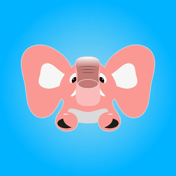 Векторный розовый слон — стоковый вектор