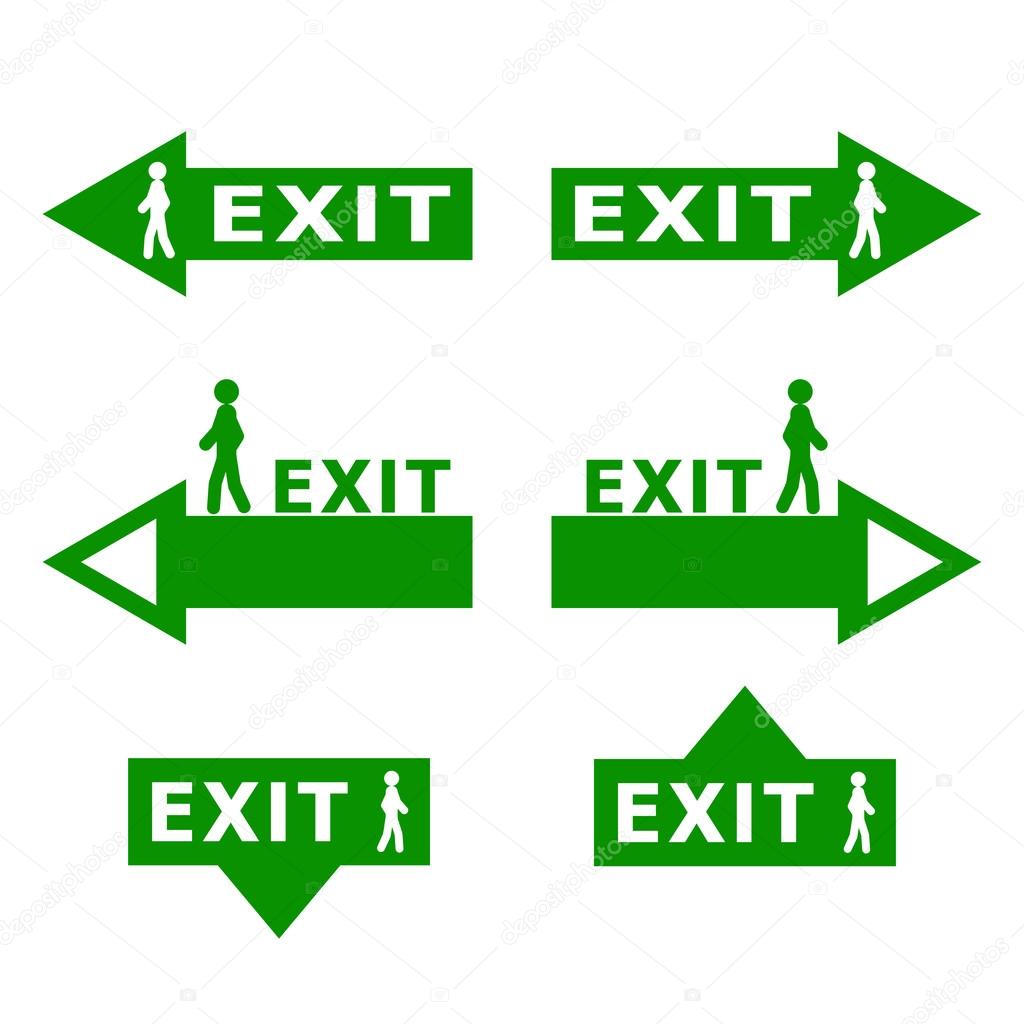 Green icons Exit