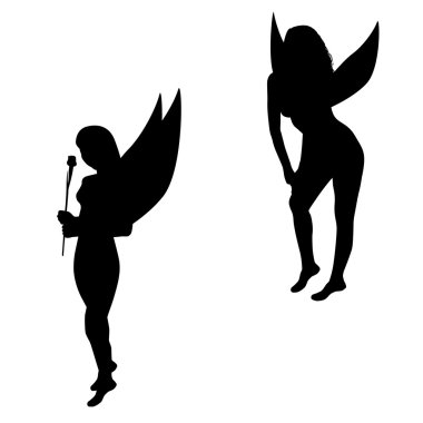 Bir orman peri veya elf vektör çizim