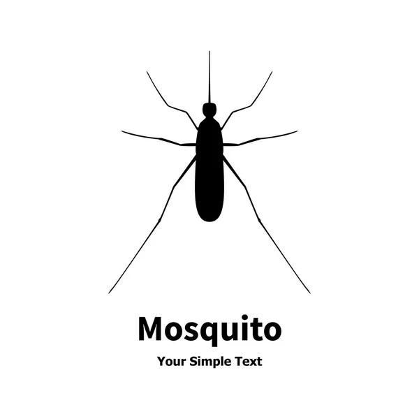 Vector illustration of black mosquit — Stock Vector