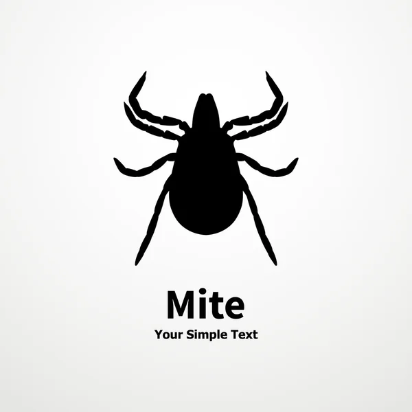 Vector illustration of a black tick — Stock Vector