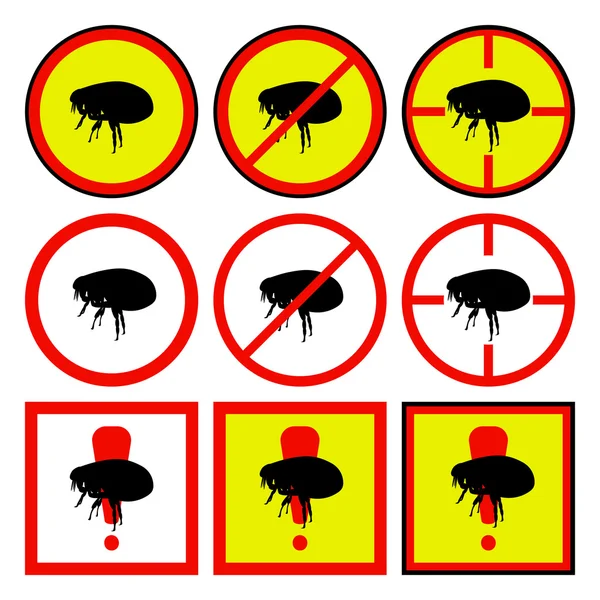 Векторні ілюстрації блохи піктограми — стоковий вектор