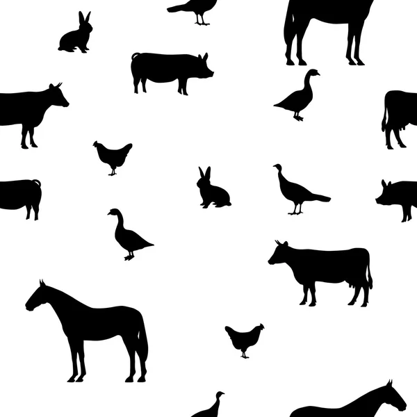 Vector illustration seamless pattern pets — Stock Vector