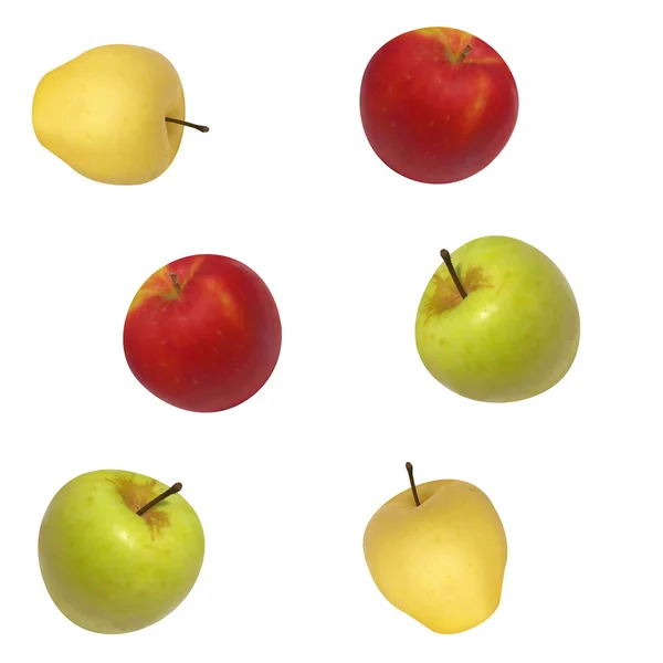 Imagen vectorial fondo transparente de manzanas — Archivo Imágenes Vectoriales