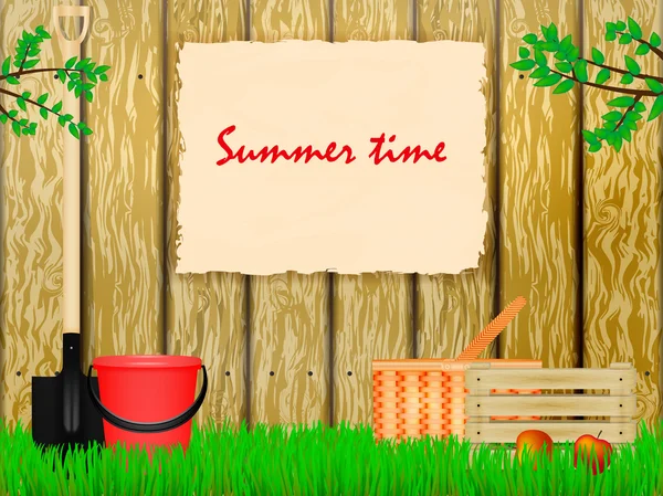 Time to the summer cottage — Stock Illustration Time to the summer cottage Stock Vector