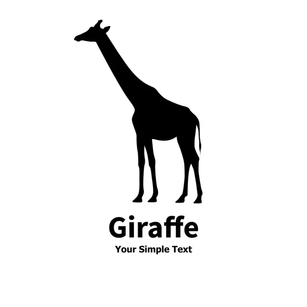 Vektorillustration einer Silhouette einer Giraffe — Stockvektor