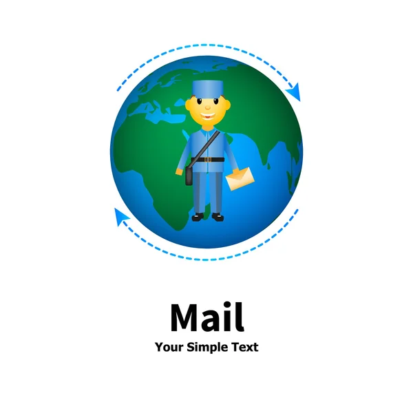 Vectorillustratie van het concept van de e-mailbezorging — Stockvector