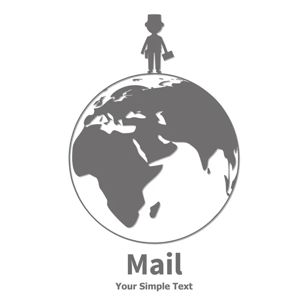 Logo postbode geïsoleerd op witte achtergrond — Stockvector