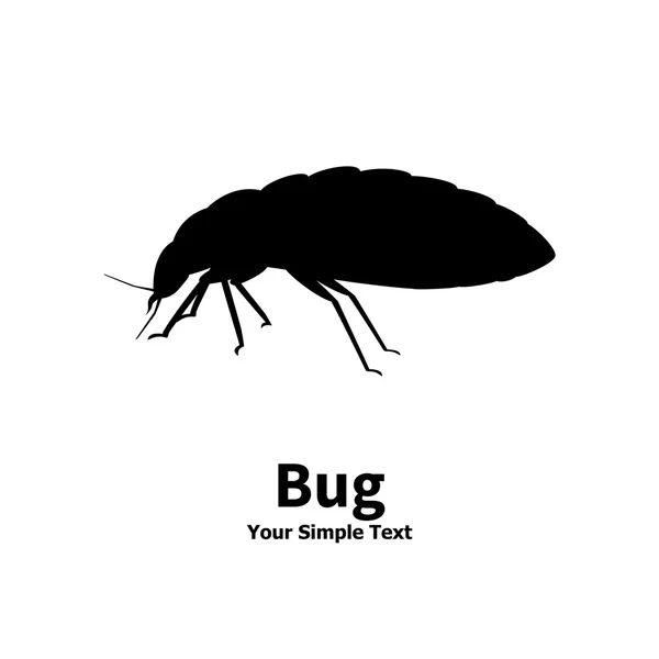 Vector illustratie silhouet bed bug — Stockvector