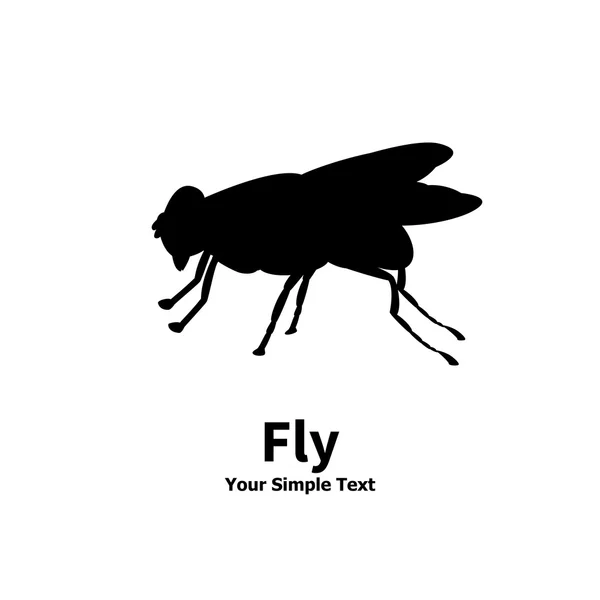 Illustration vectorielle d'une silhouette de mouche — Image vectorielle