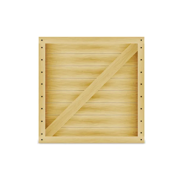 Векторная иллюстрация закрытой деревянной коробки — стоковый вектор