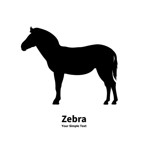Silhueta de ilustração vetorial de zebra — Vetor de Stock