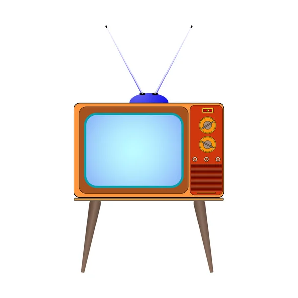 Vektoros illusztráció cartoon régi Tv — Stock Vector