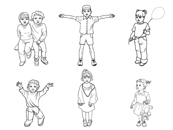 Ilustracja wektorowa zestaw dzieci — Wektor stockowy