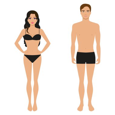 Atletik kız ve bir adam onun iç çamaşırı