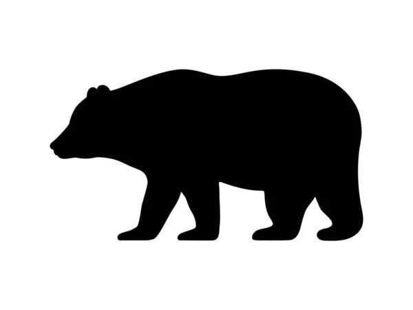 Vector ilustración logo oso silueta — Vector de stock