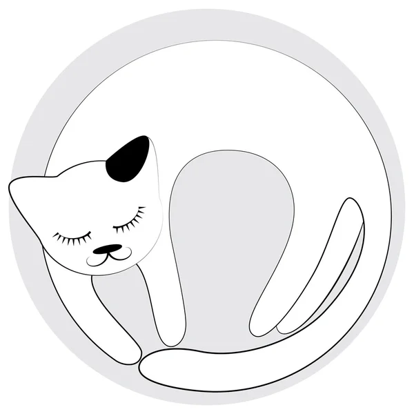有趣的滑猫 — 图库矢量图片