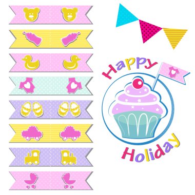 happy birthday cake topper free vector eps cdr ai svg vector illustration graphic art