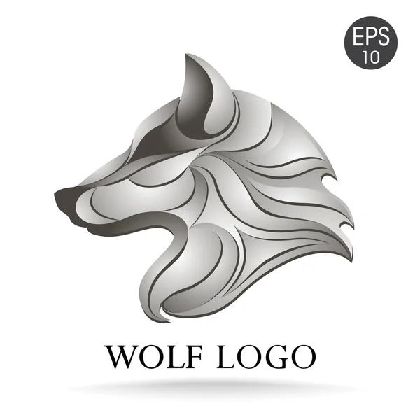 Logotipo del perfil de Wolf. vector de stock — Archivo Imágenes Vectoriales