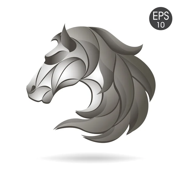 Emblema capului de cal. Simbolul pentru afaceri . — Vector de stoc