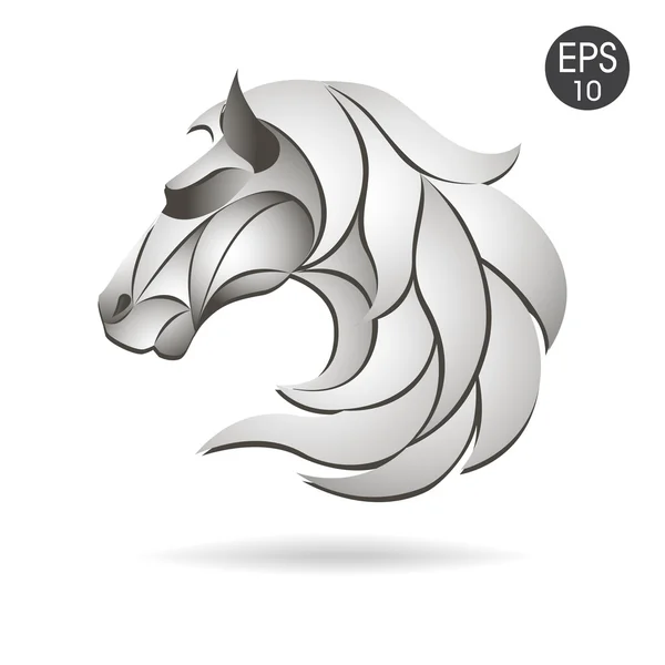 Emblema do logotipo da cabeça de cavalo. Símbolo de negócios . — Vetor de Stock