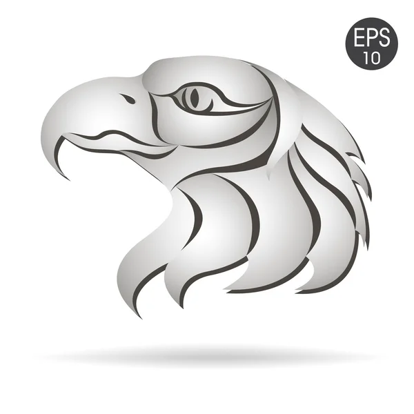 Emblema do logotipo da cabeça de águia. Símbolo de negócios. Águia americana —  Vetores de Stock