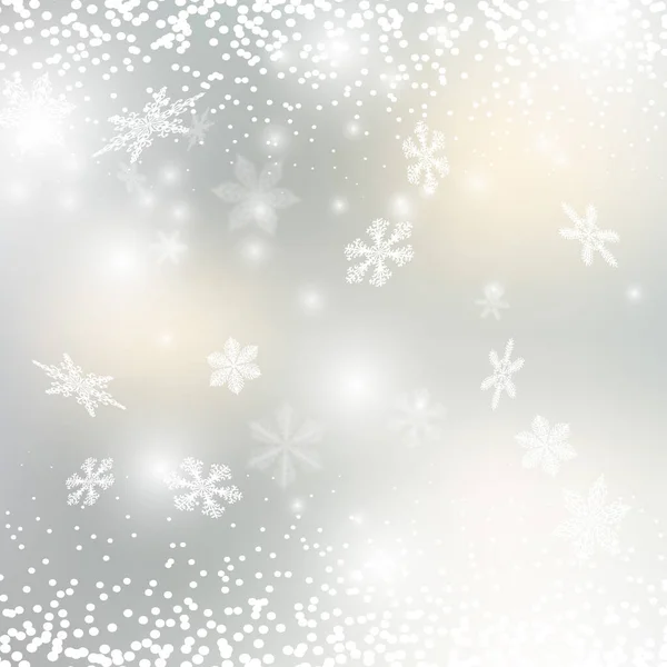 Snow Flakes Snow Background Christmas Snow Falling Snowflakes Bright Shining — Stock Vector