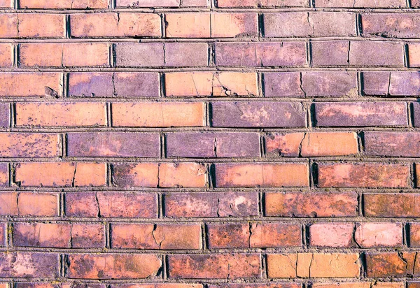 古いレンガの壁の背景 レンガや石造りの内部コンクリートグリッド不均一なレンガの設計スタック オレンジレンガの壁の背景 赤レンガの壁の背景のパターン 壁のヴィンテージレンガの質感 — ストック写真