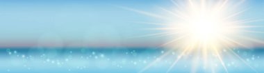 Bulanık arkaplan. Moda minimumu fon. Tasarım, afiş veya sunum için. Gündoğumu denizi bulanık arkaplan. Yaz tatili. Güneş. Gökyüzü. Yaz konsepti.