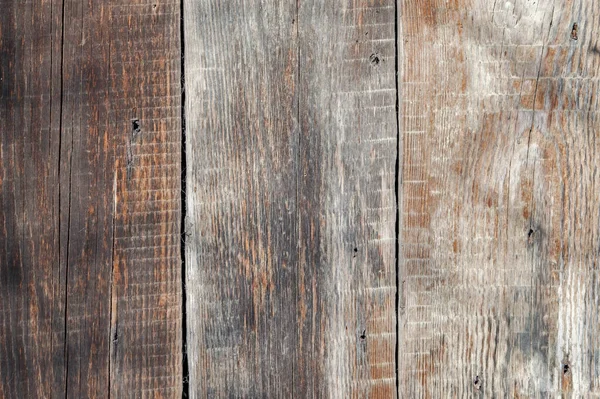 木制背景 由于大气的影响 旧木板已经褪色变暗 古老的木制背景 墙体质感 带有复制空间的褐色木材 — 图库照片