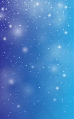 Sakin bir Noel karı. Güneş kar tanelerinin içinde parlıyor. Kar fırtınası. Noel mavisi arka plan. Mevsimlik taze kar arka plan duvar kağıdı. Yoğun kar yağışı. Eps 10