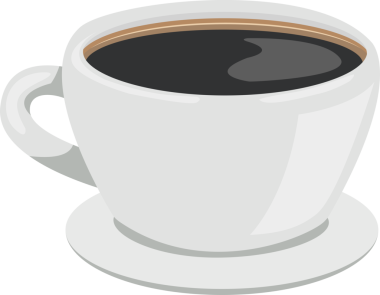 Kahve fincanı logosu kalıbı. Bir fincan kahvenin resmi. Şeffaf kahve markası, png. Bir fincan kahve. Seramik beyaz bardakta kahve çekirdekleri, sıcak kahve. Çizgi film tarzı.,