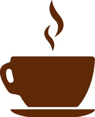 Bir fincan kahve ikonu. Kupa yassı ikonu. Tasarım logosu, ziyaret kartı vs. için ince satır işaretleri. Sıcak içecek. Kupa çizgisi çizimi. Ofiste sade kahve ve enerji var. Şeffaf, png. düz biçim