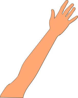 Beş parmaklı el. Beş numarayı gösteren avuç içi açık bir adamın elini sayıyorum. Sarılan elin silueti. Çizim çizimi çizimi. Destek ve bakım kavramı. Yardım eli. Şeffaf, png